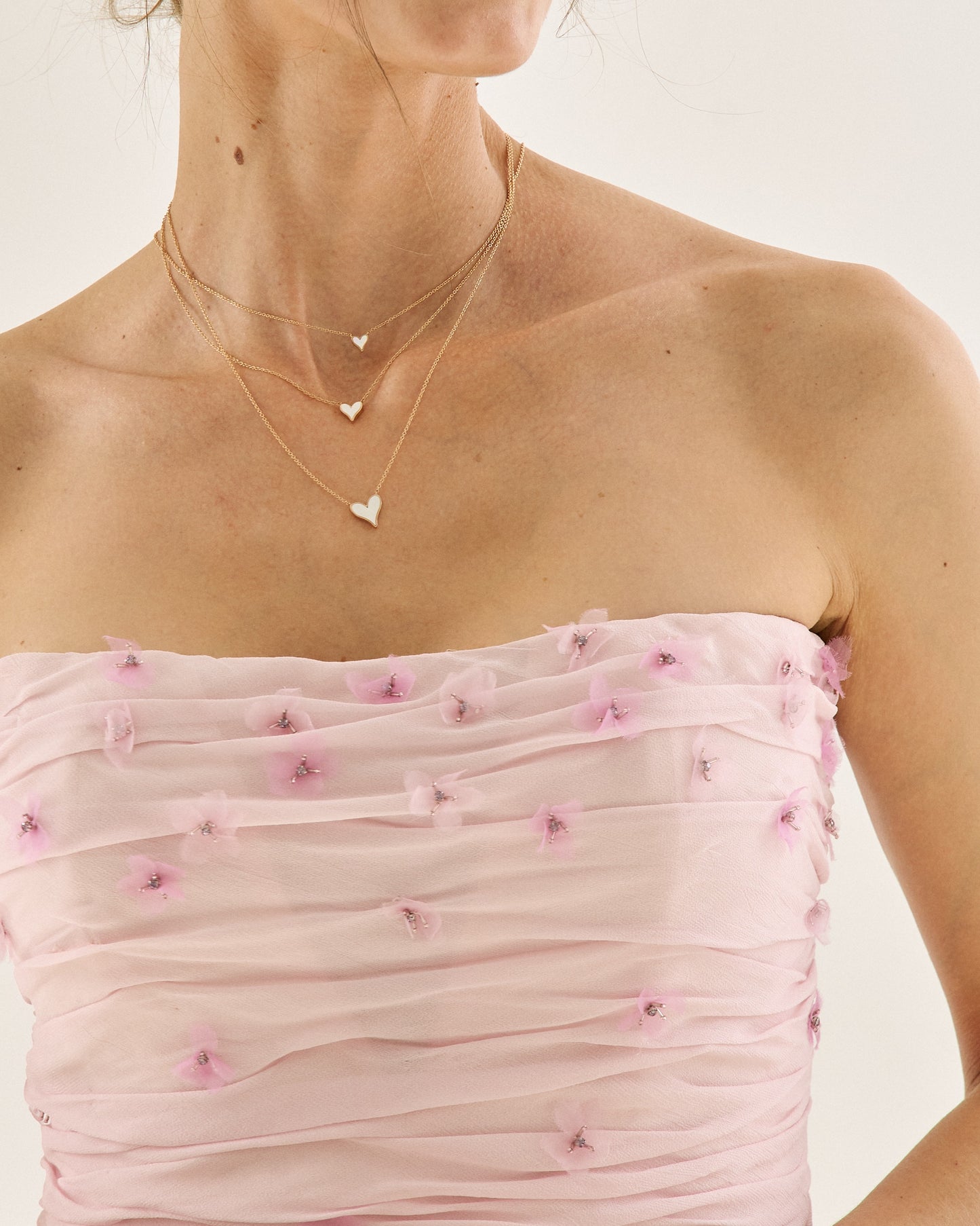 Love Pendant 5mm in 18k Rose Gold and Mother-of-Pearl, Mini