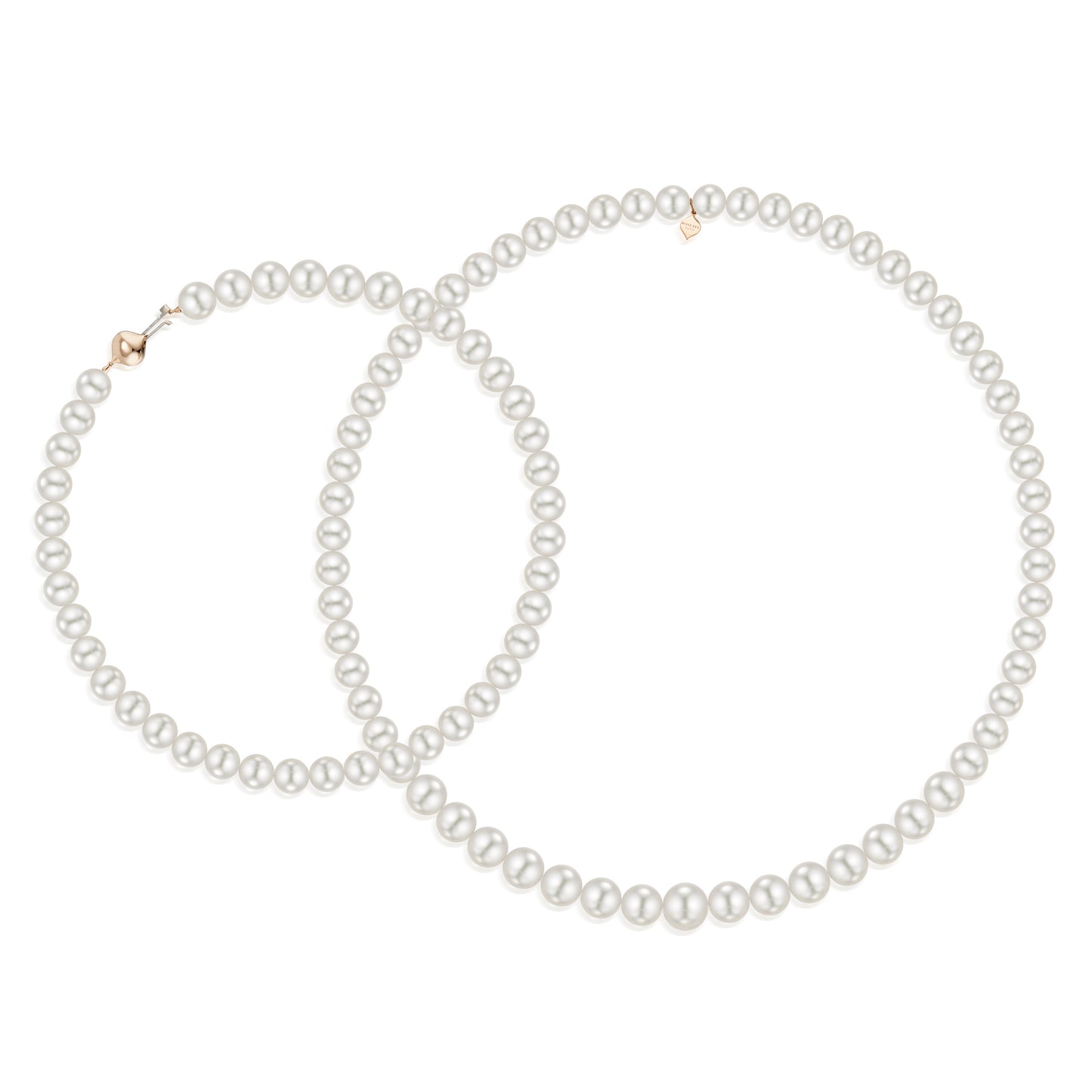 Australian South Sea Oval Pearl Necklace in Rose Gold