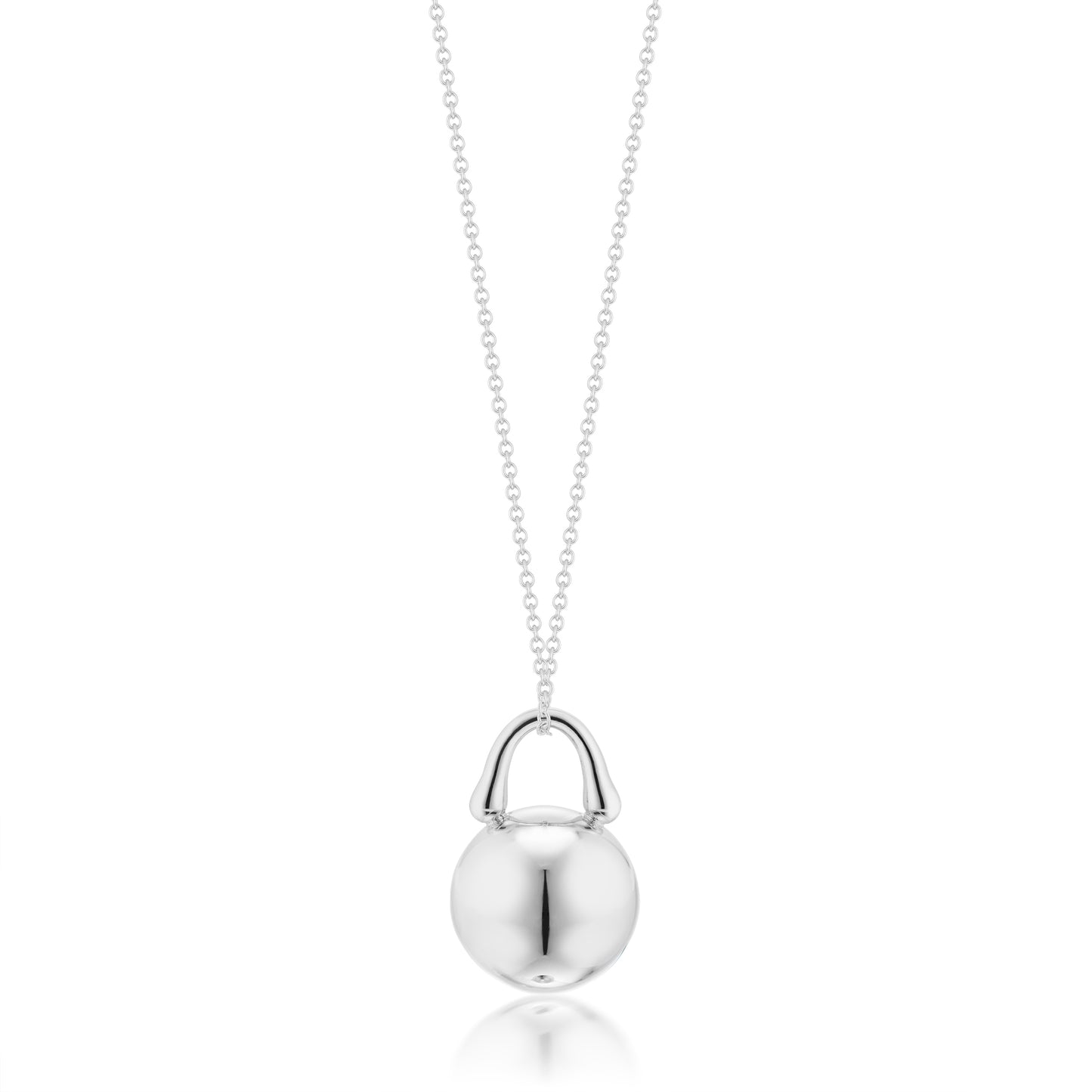 TreasureLock Bead Pendant 14mm in Sterling Silver