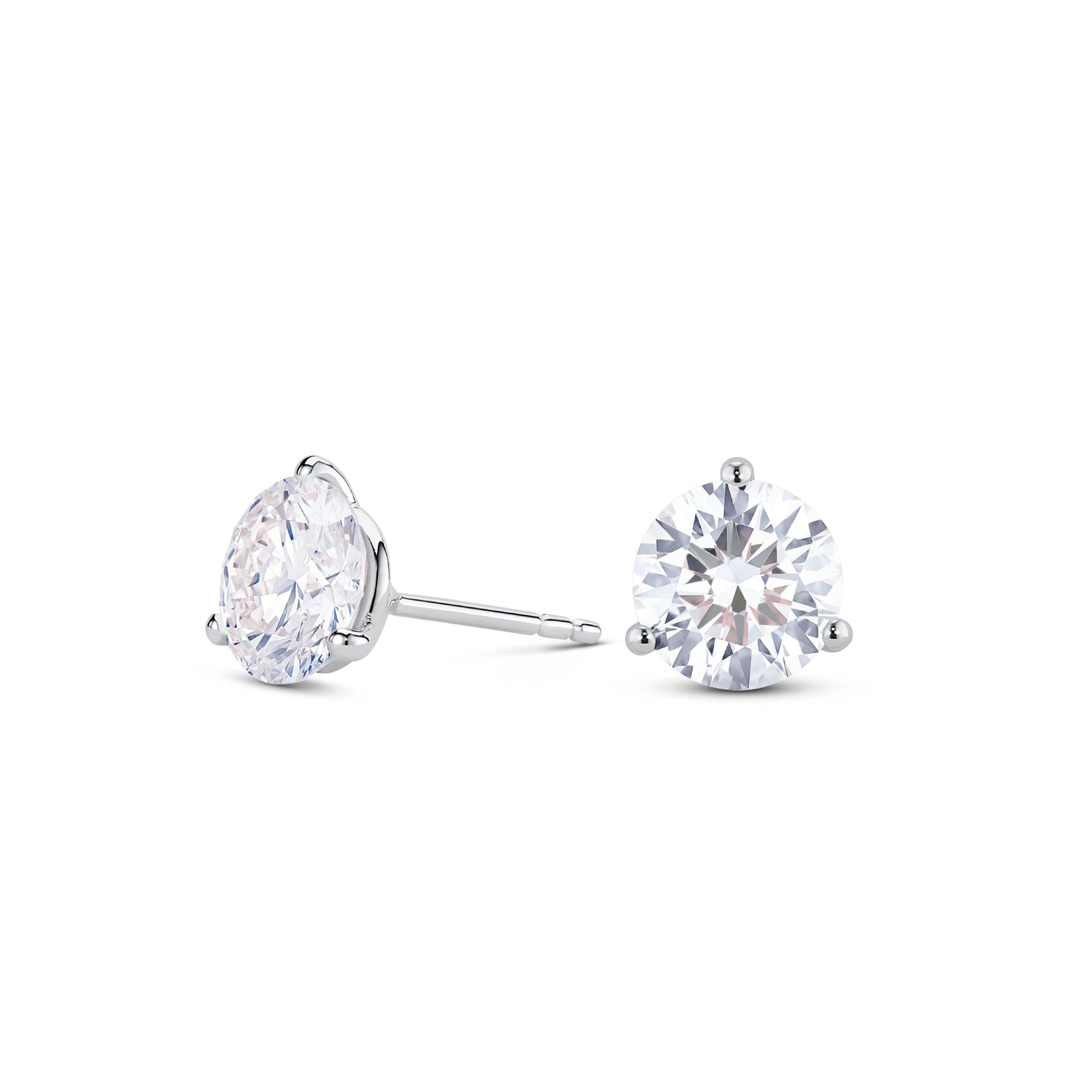 Lab-Grown Diamond 3ct TTW Round Brilliant Solitaire Studs