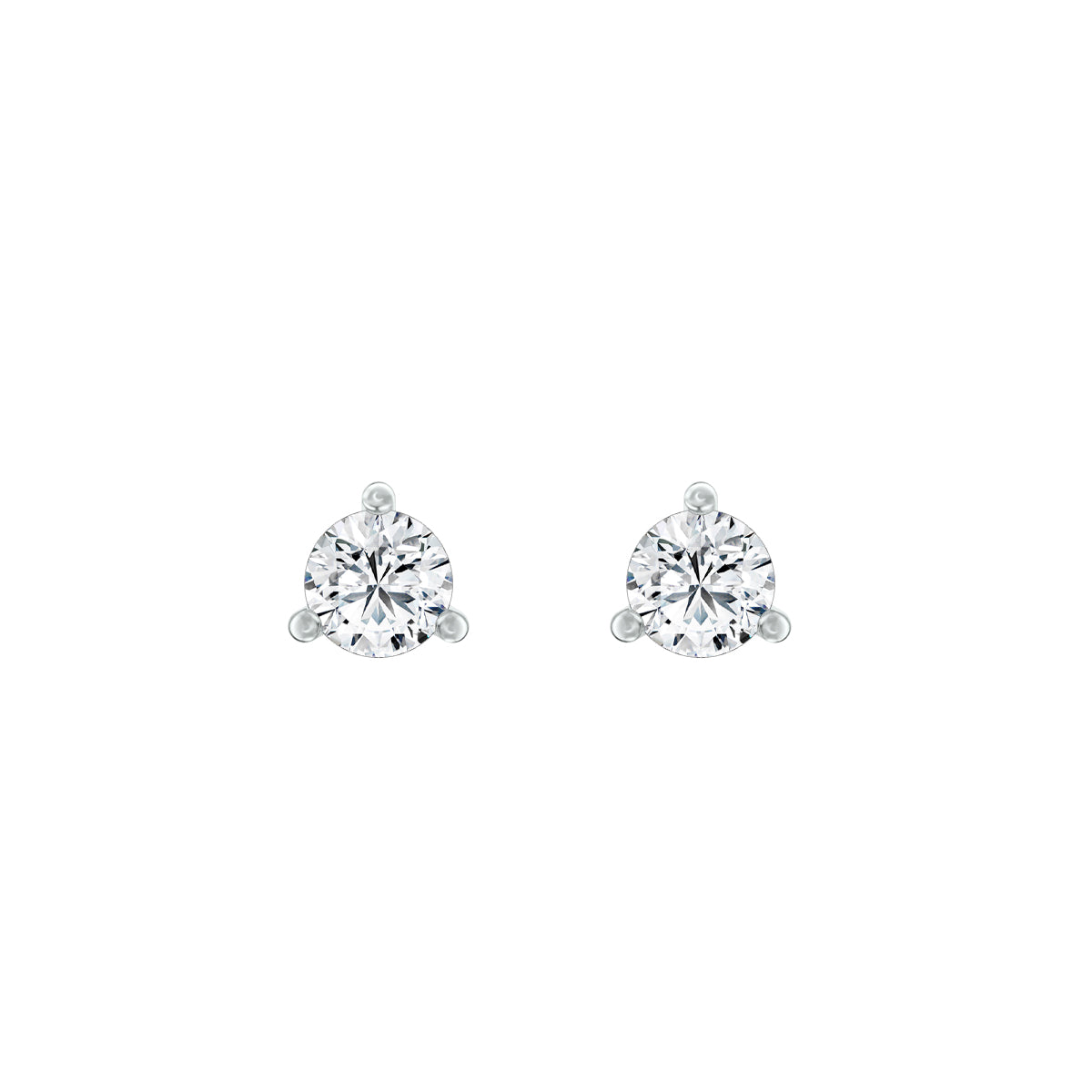 Round Lab-Grown Diamond Classic Stud Earrings
