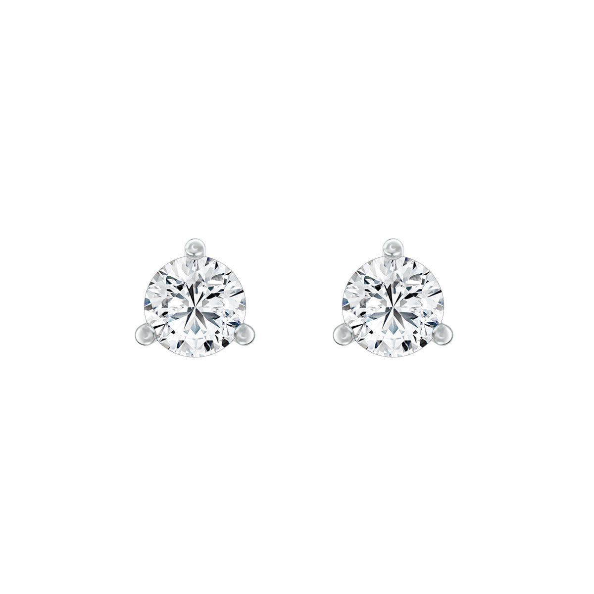 Round Lab-Grown Diamond Classic Stud Earrings
