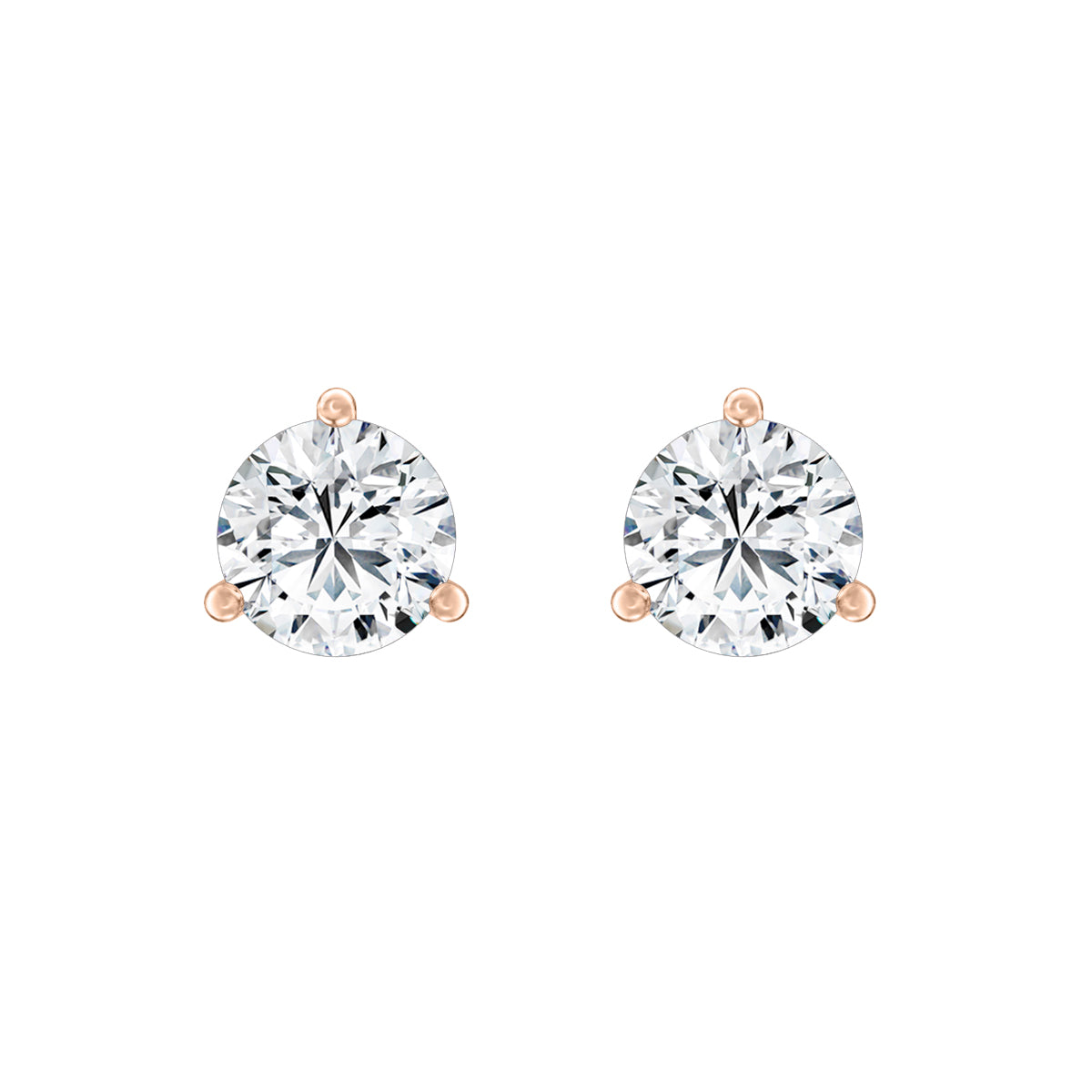 Round Lab-Grown Diamond Classic Stud Earrings