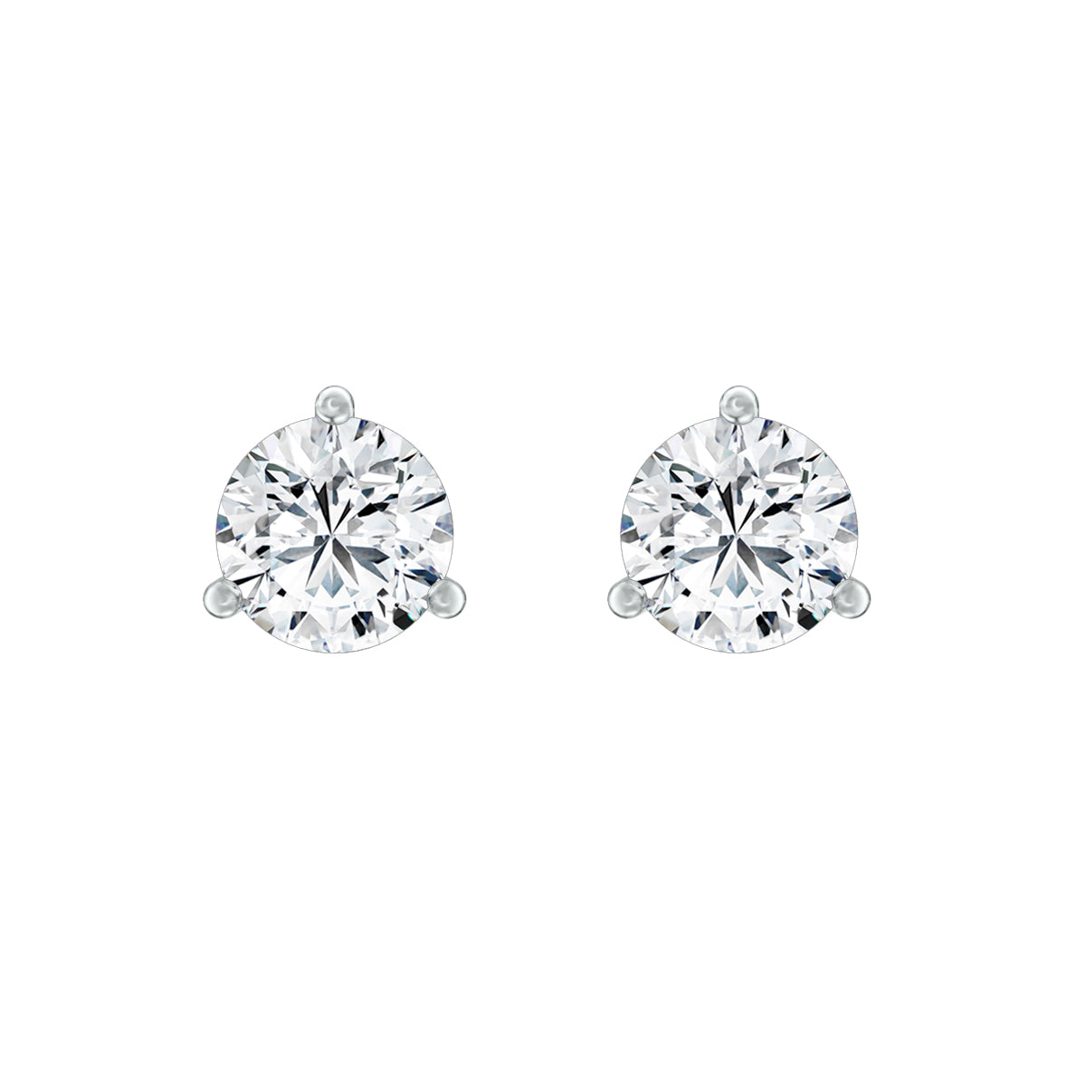 Round Lab-Grown Diamond Classic Stud Earrings