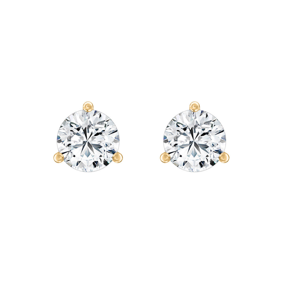 Round Lab-Grown Diamond Classic Stud Earrings
