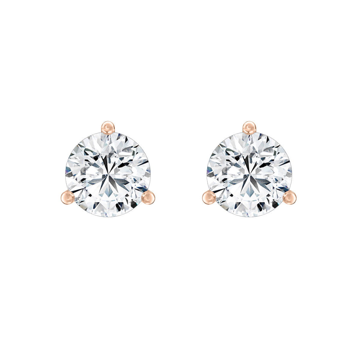 Round Lab-Grown Diamond Classic Stud Earrings