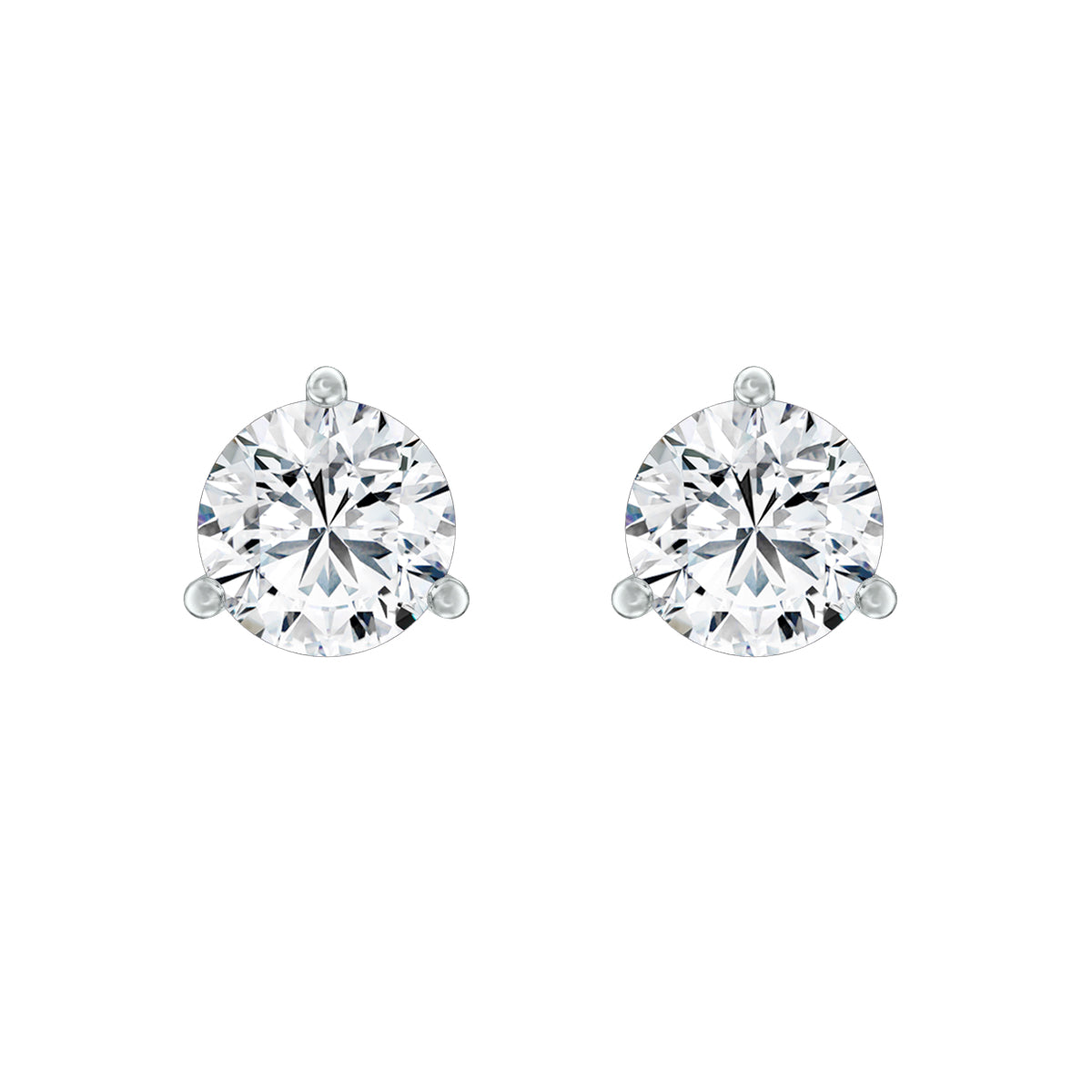 Round Lab-Grown Diamond Classic Stud Earrings