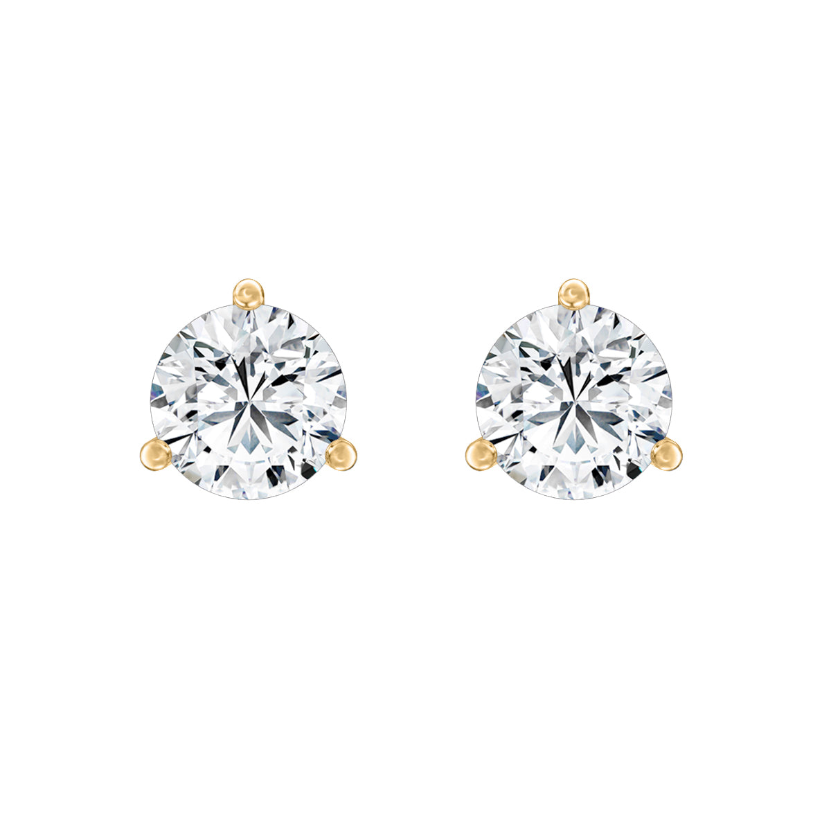 Round Lab-Grown Diamond Classic Stud Earrings