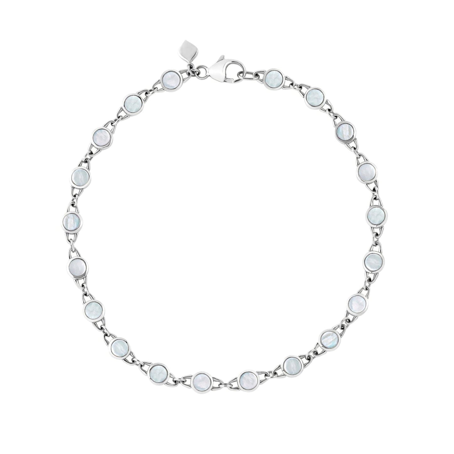 TreasureLock Mother-of-Pearl Bracelet 3mm in Sterling Silver