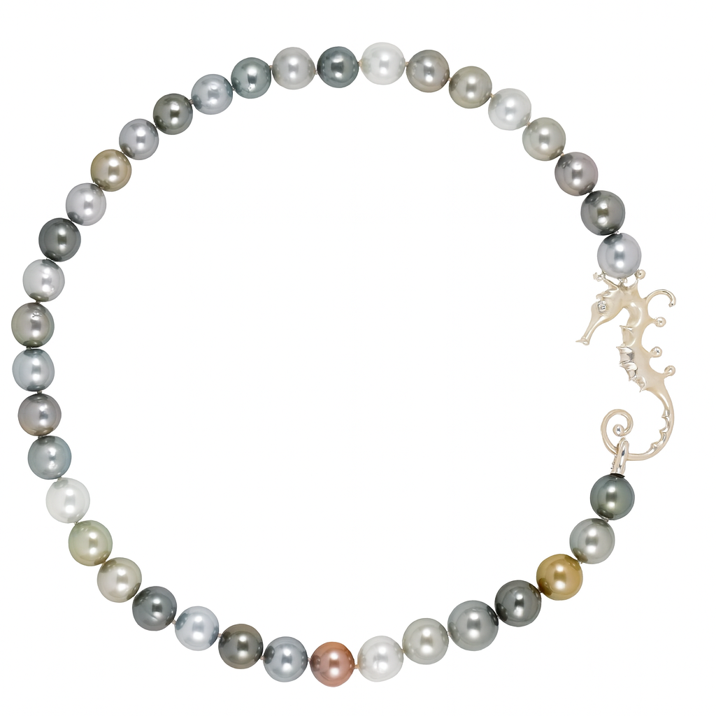 Angela Cummings Tahitian Pearl Strand with Sterling Silver Seahorse Clasp