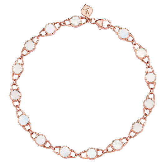 TreasureLock Mother-of-Pearl Bracelet 4mm in 18k Rose Gold