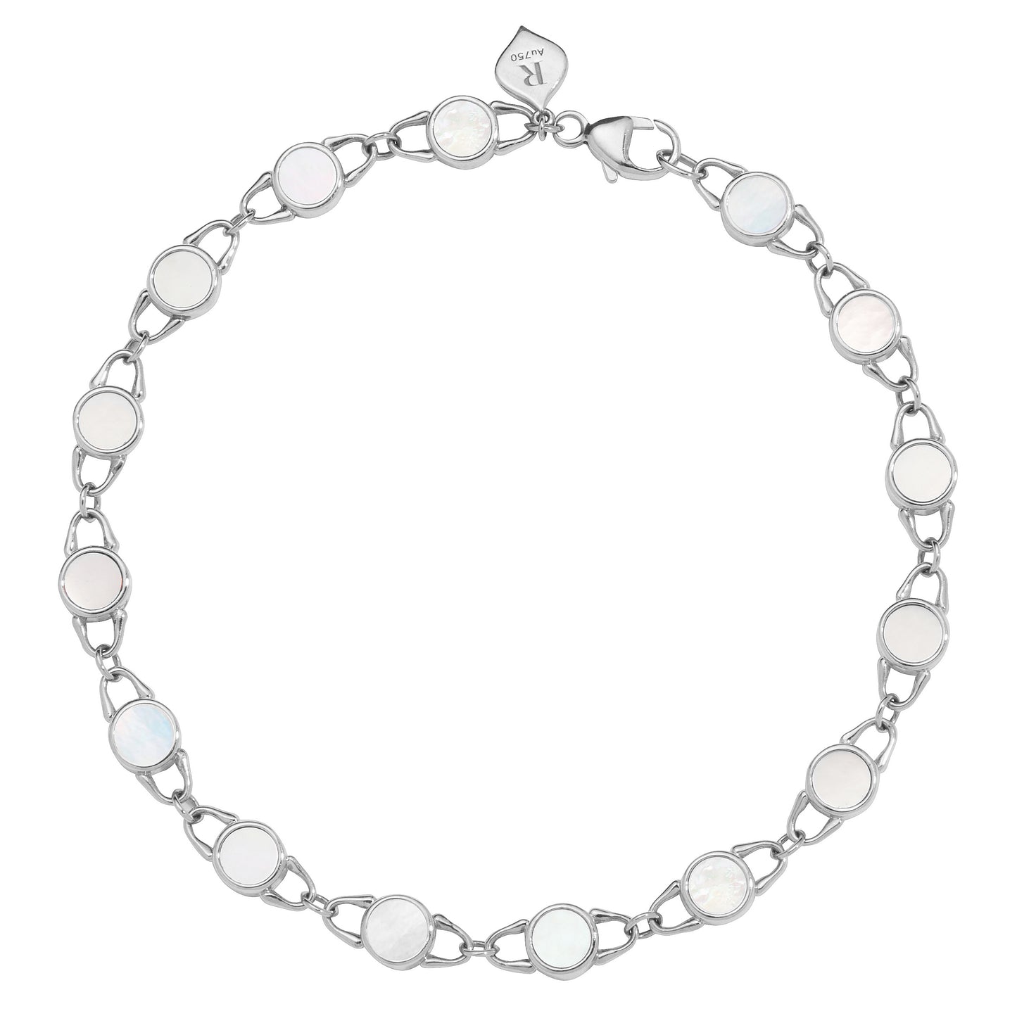 TreasureLock Mother-of-Pearl Bracelet 4mm in Sterling Silver