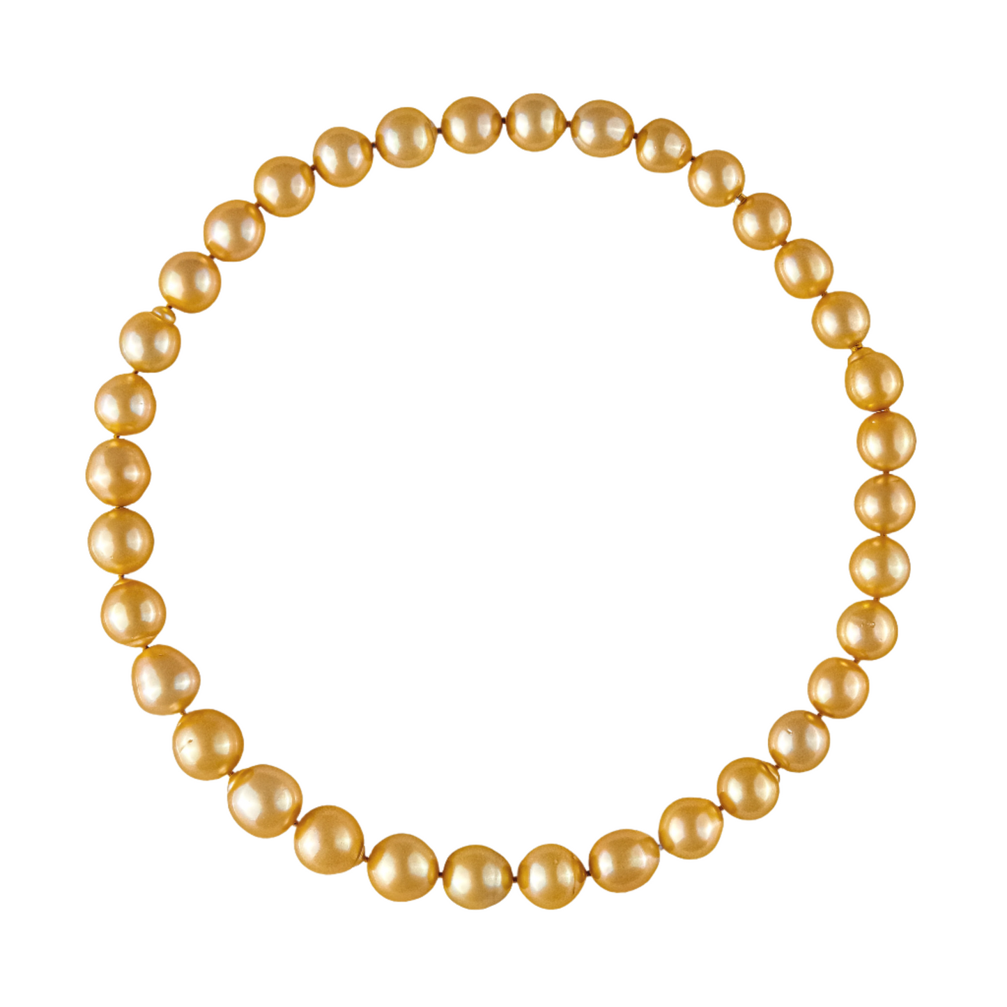 JEWELMER Semi Baroque Light Champagne South Sea Pearl Strand