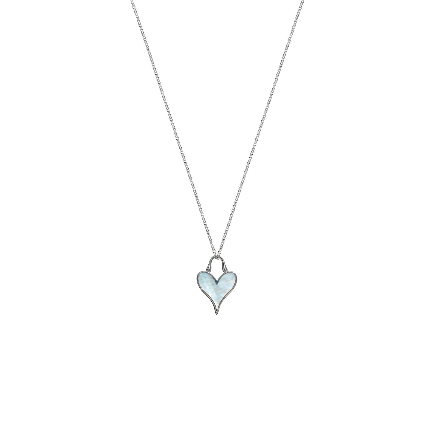 LoveLock Pendant 12mm in Sterling Silver and Mother-of-Pearl