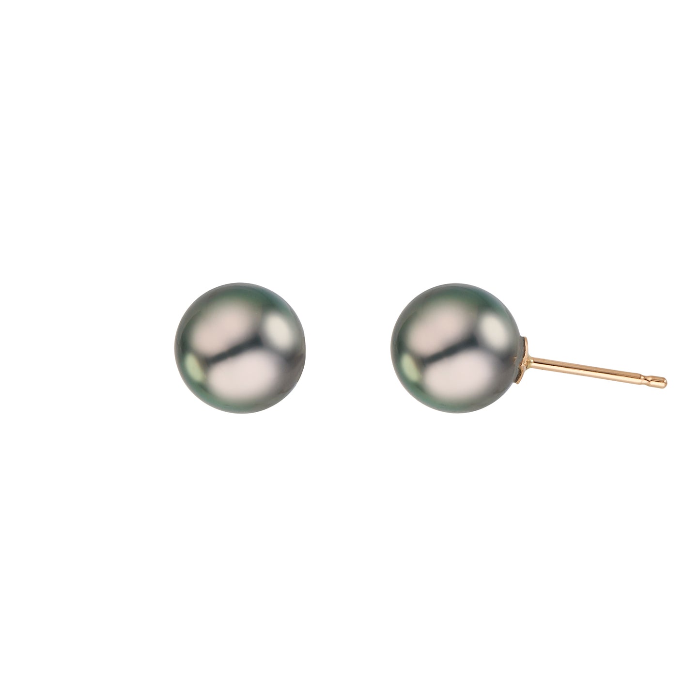 Unity Tahitian Round Stud Earrings 9-11mm in 18k Rose Gold