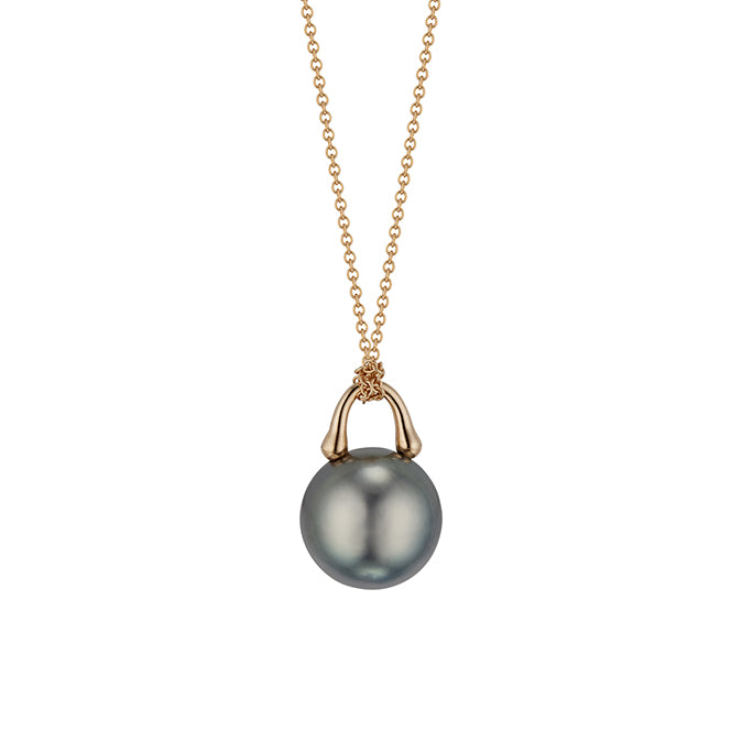 TreasureLock Tahitian Pearl Pendant 10-11mm in 18k Rose Gold