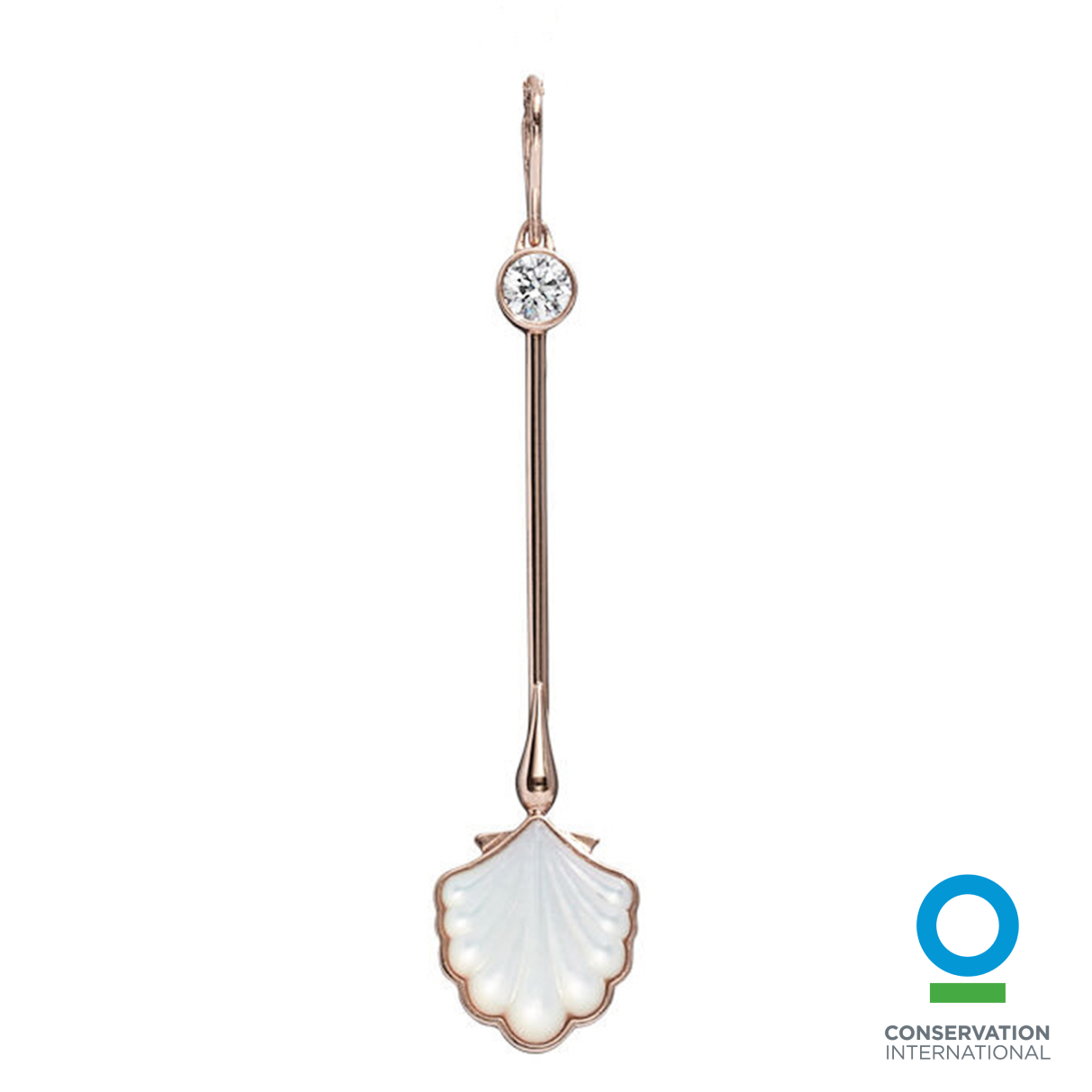 Water Wand Pendant in 18k Rose Gold