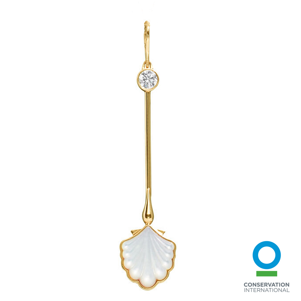 Water Wand Pendant in 18k Yellow Gold