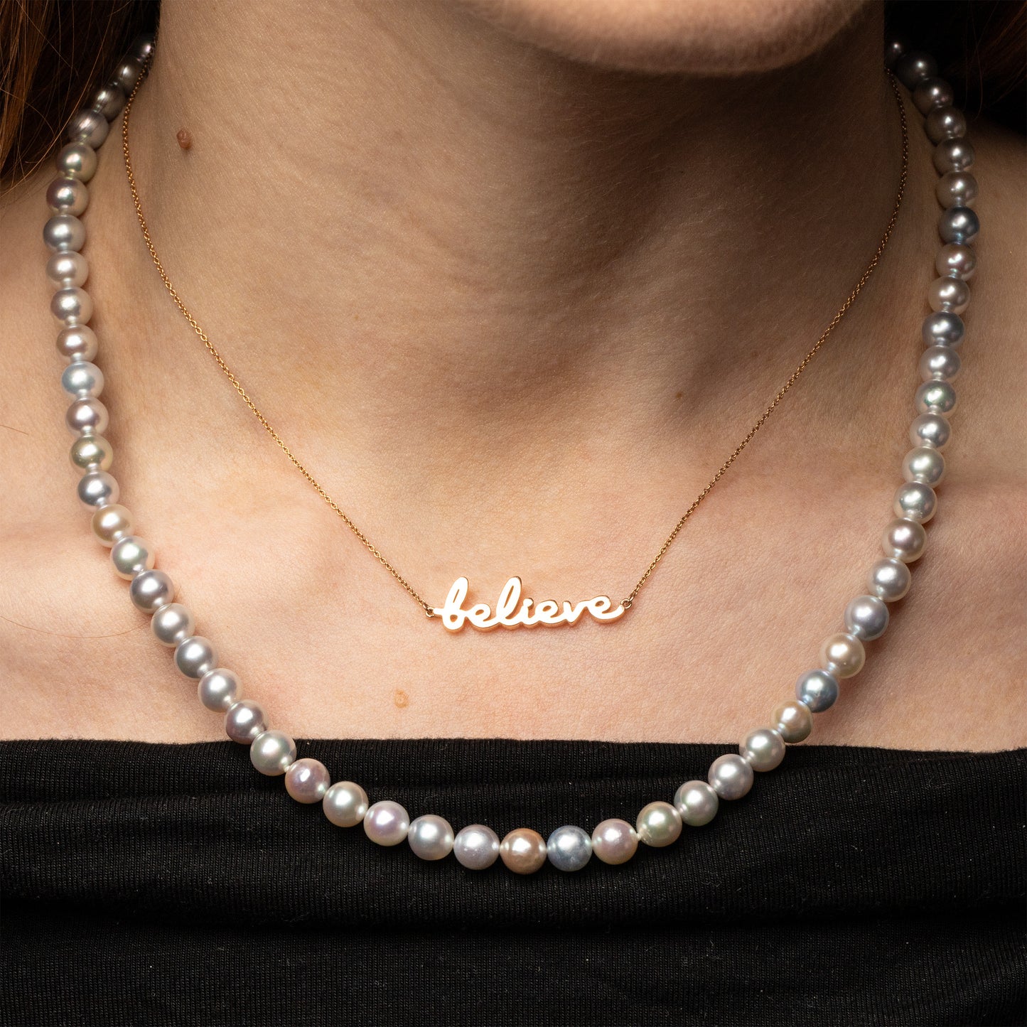 Tiary Believe Pendant, 14k Yellow Gold