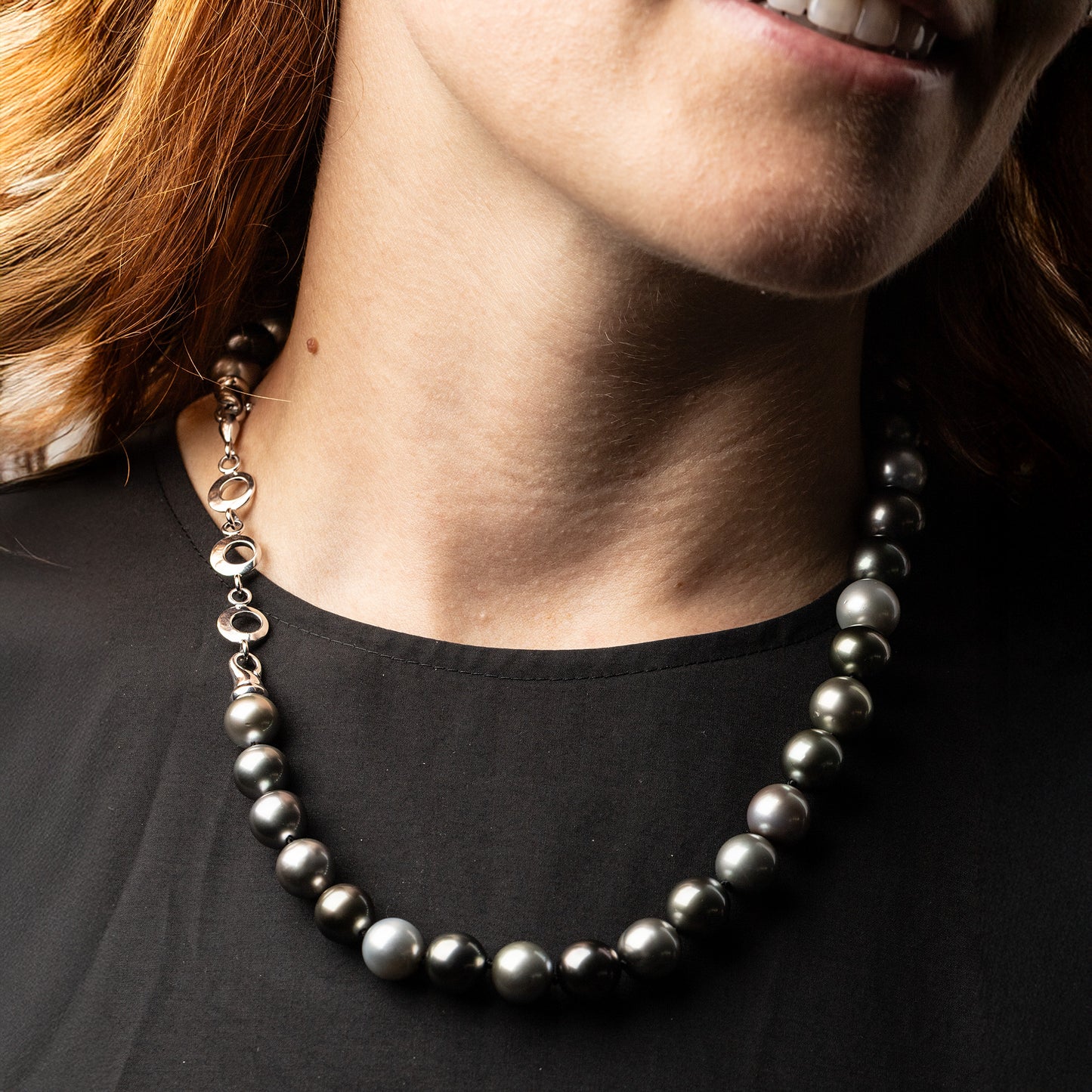 Tahitian Multicolor Near Round Baroque 10-12mm Pearl Necklace