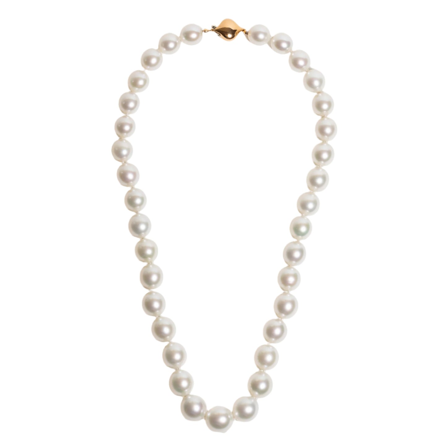 Australian South Sea Oval Pearl Necklace in 18k Rose Gold