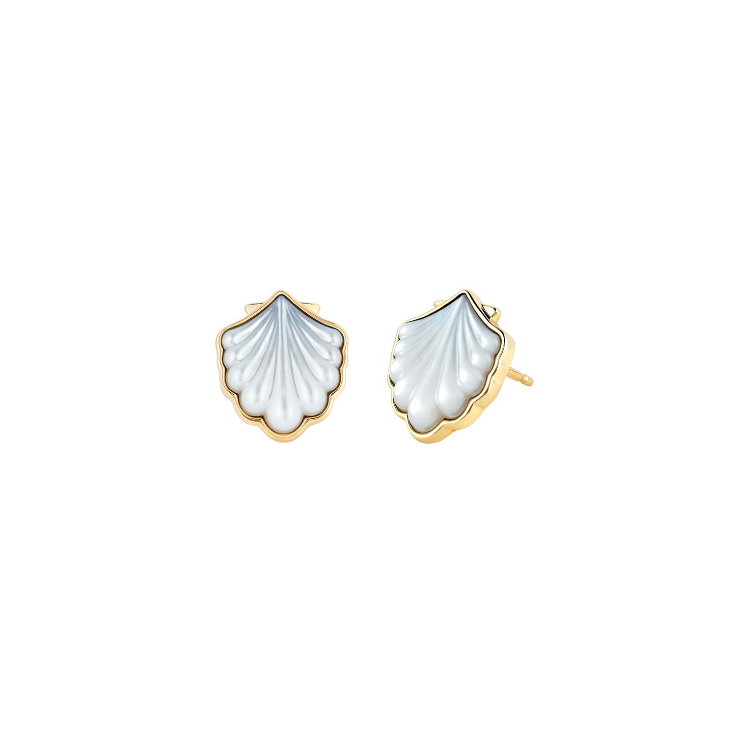 Shell Earrings in SMO 14k Yellow Gold