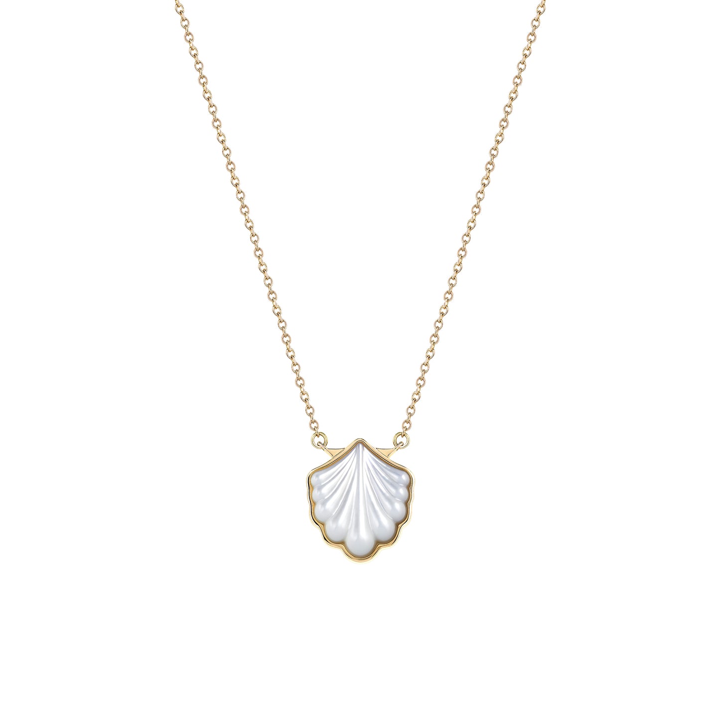 Shell Pendant in 14k SMO Yellow Gold