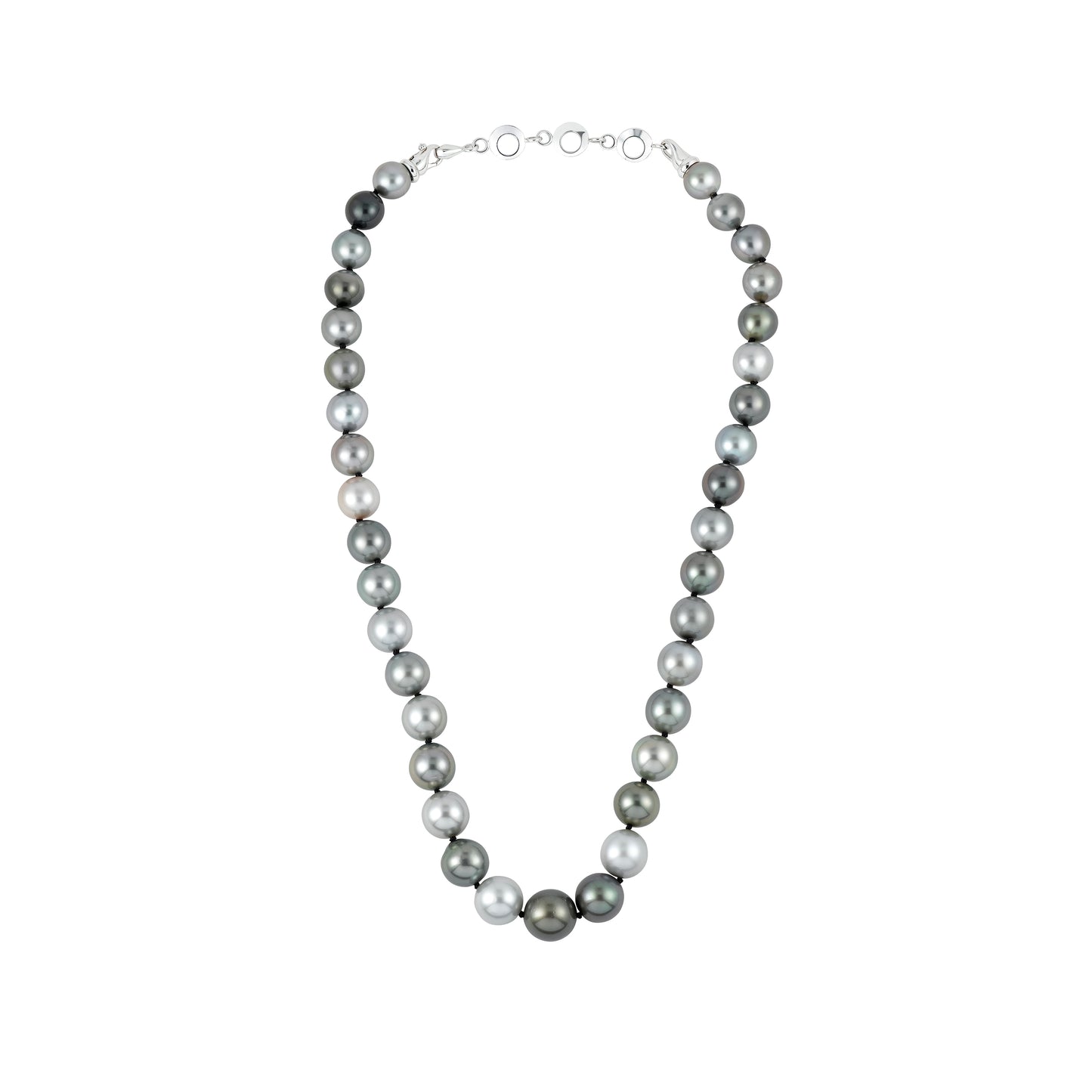 Tahitian Multicolor Near Round Baroque 10-12mm Pearl Necklace