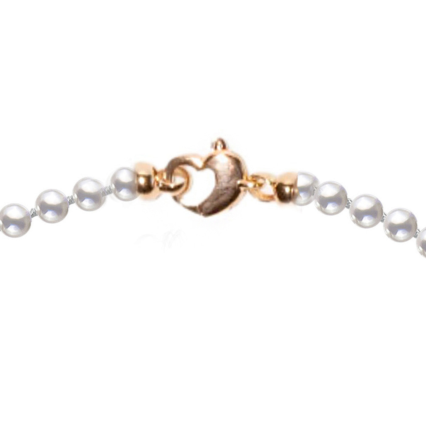Akoya Mini 4.0-5.0mm White Pearl Strand with 14k Rose Gold Heart Clasp