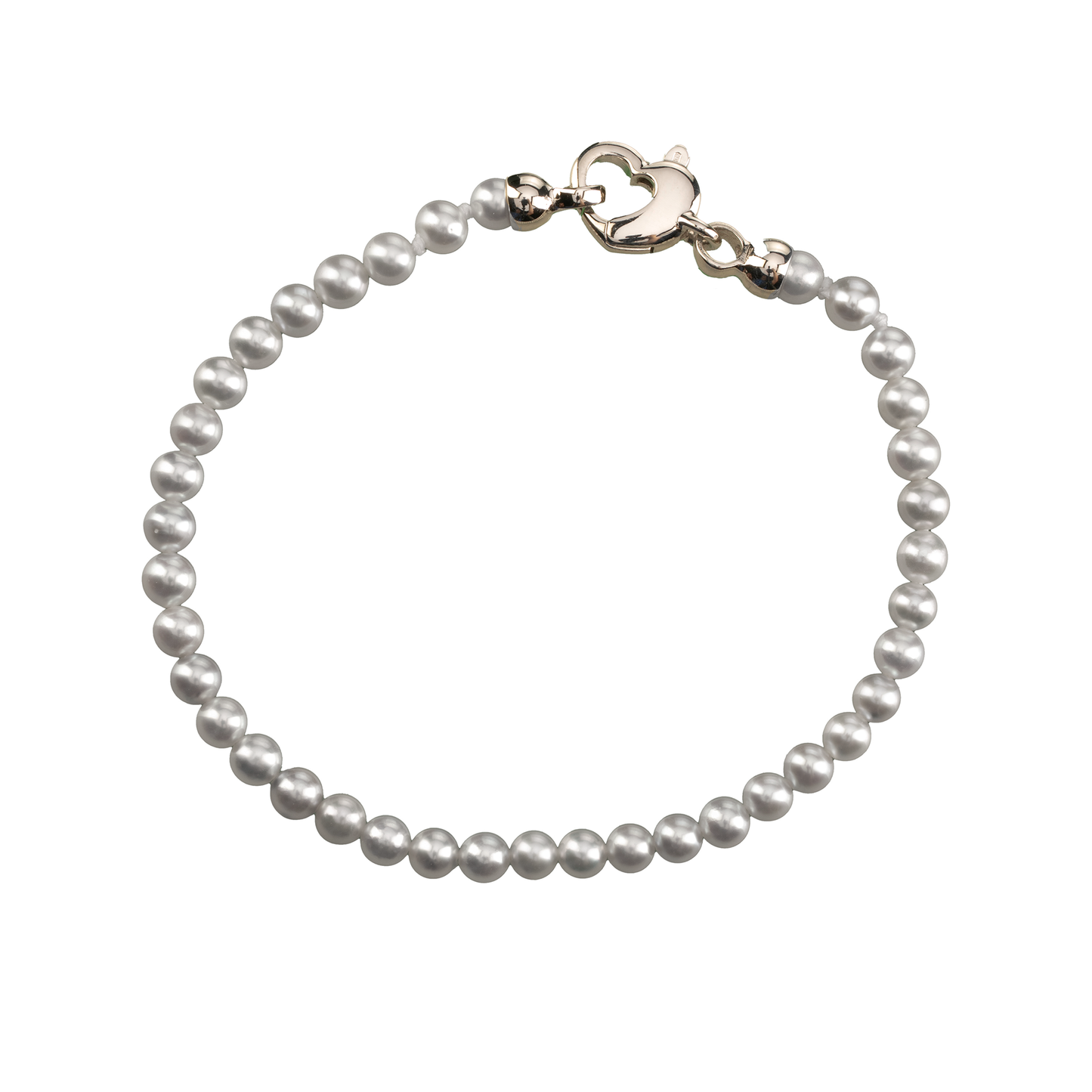 Akoya Mini White Pearl Bracelet with Sterling Silver Clasp
