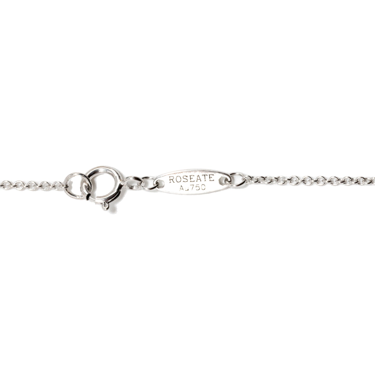 Roseate chain necklace in 18k white gold