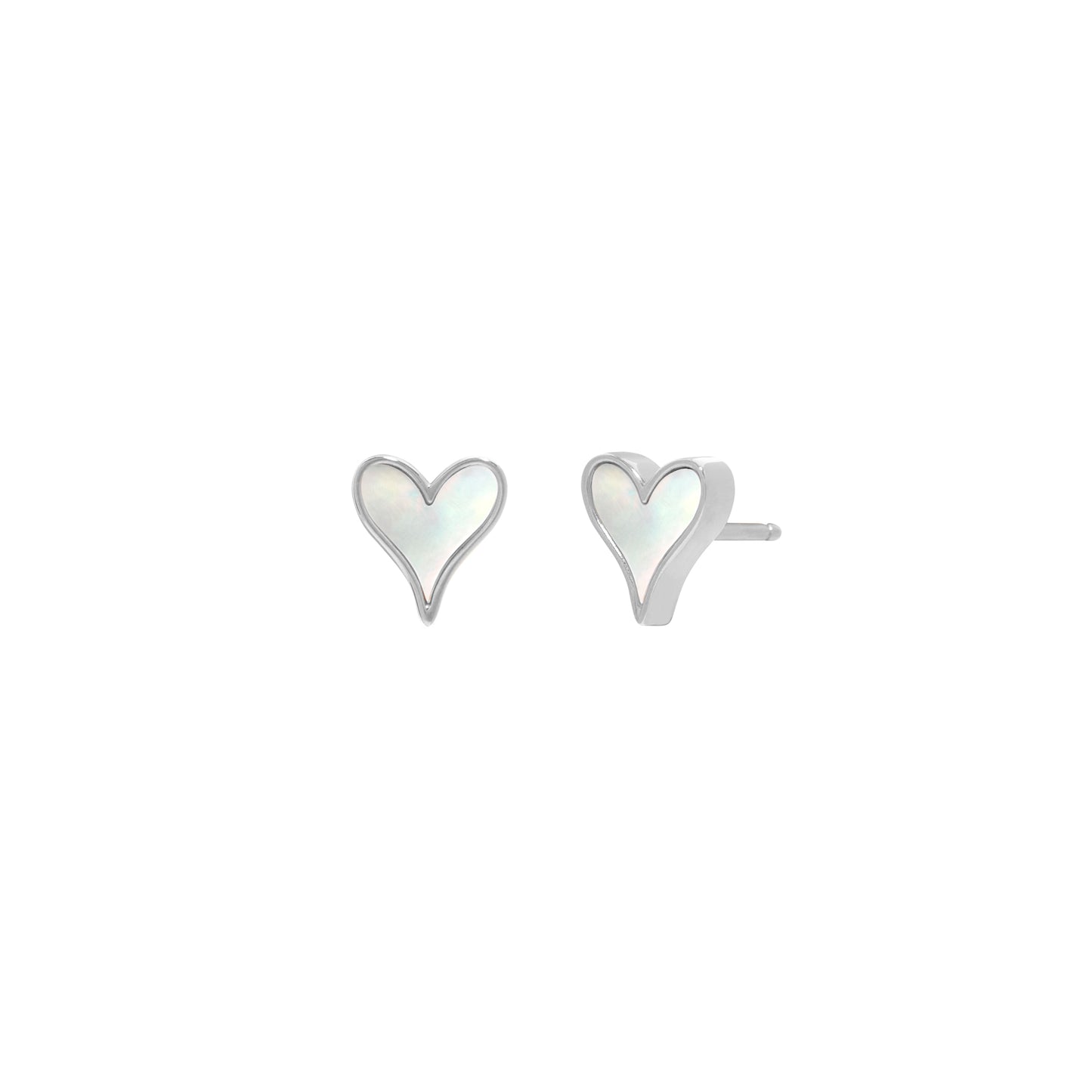 Roseate LoveLock 7mm earrings in sterling silver with mother-of-pearl