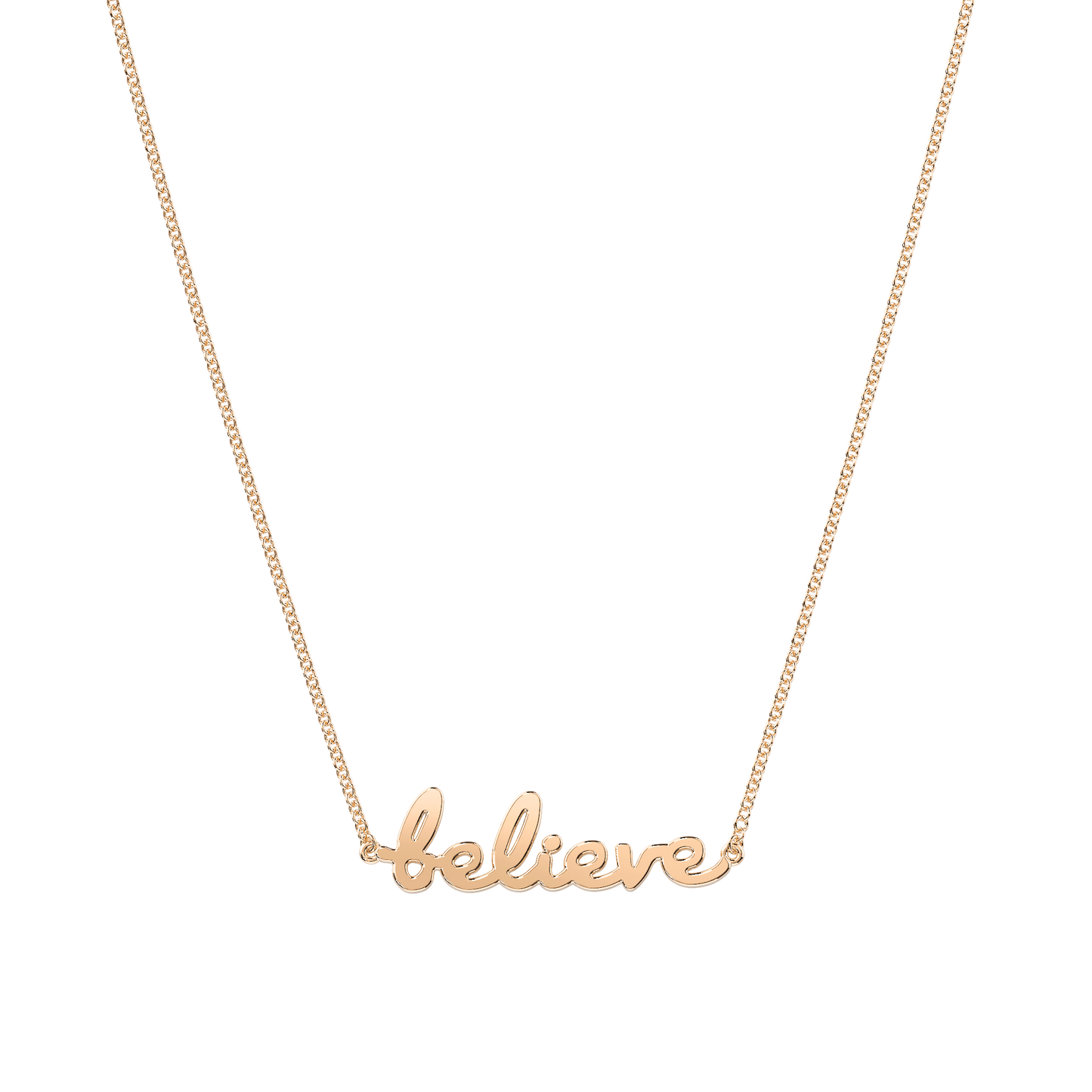 Tiary 14k Rose Gold Believe Pendant