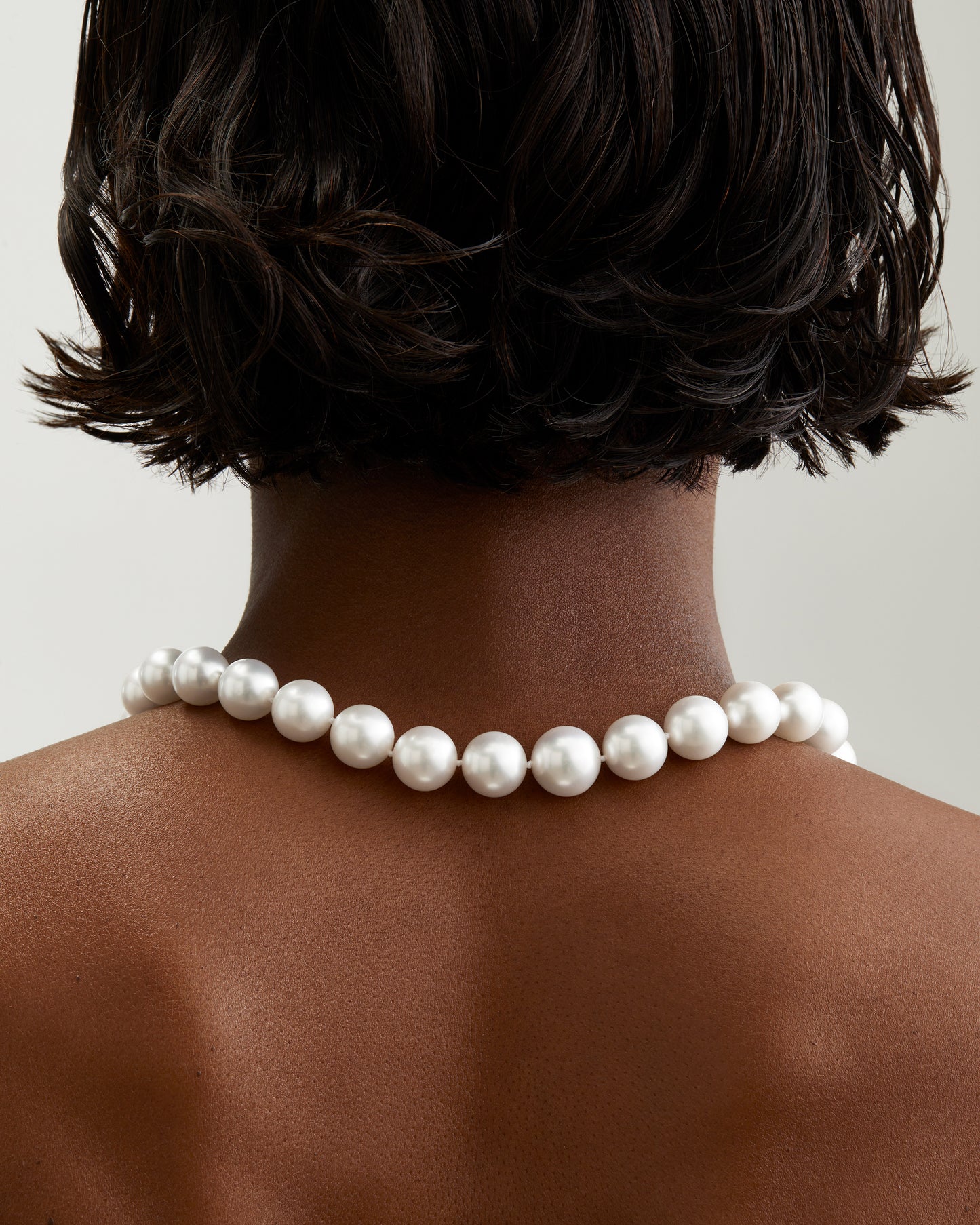 Australian South Sea 12-15mm Round Pearl Necklace with 18k Rose Gold Clasp
