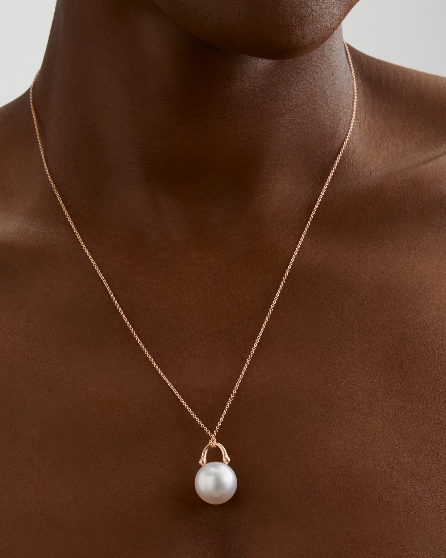 TreasureLock South Sea Pearl Pendant 14mm in 18k Rose Gold