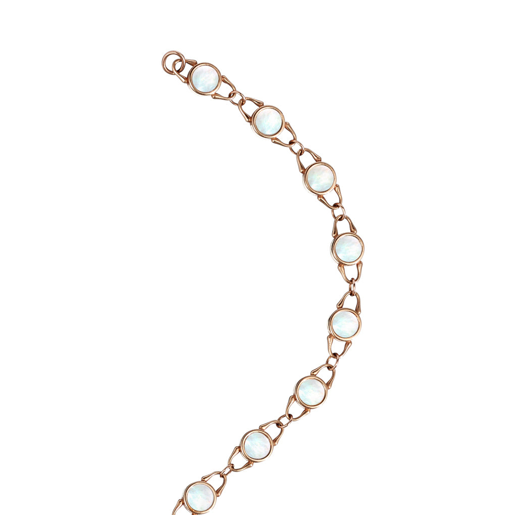 TreasureLock Mother-of-Pearl Bracelet 4mm in 18k Rose Gold