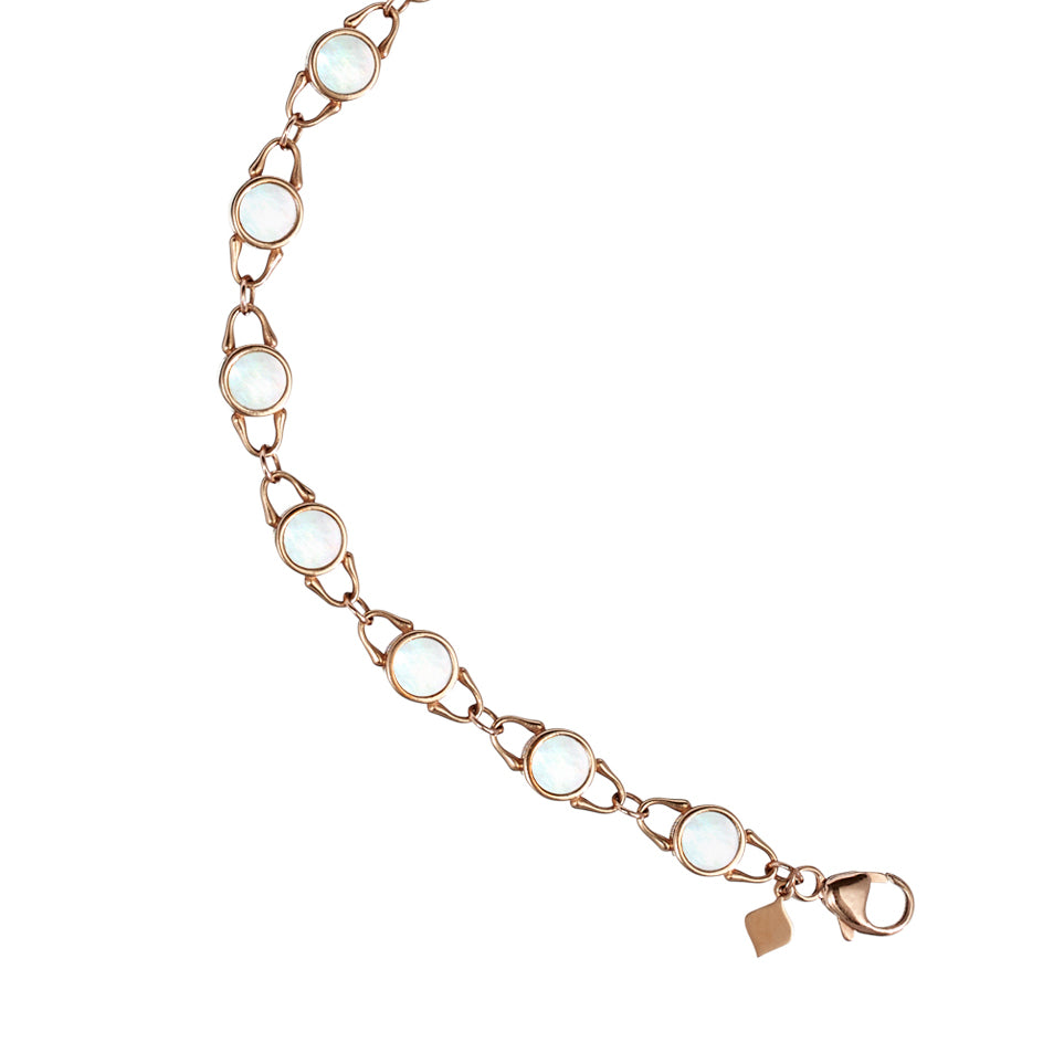 TreasureLock Mother-of-Pearl Bracelet 4mm in 18k Rose Gold