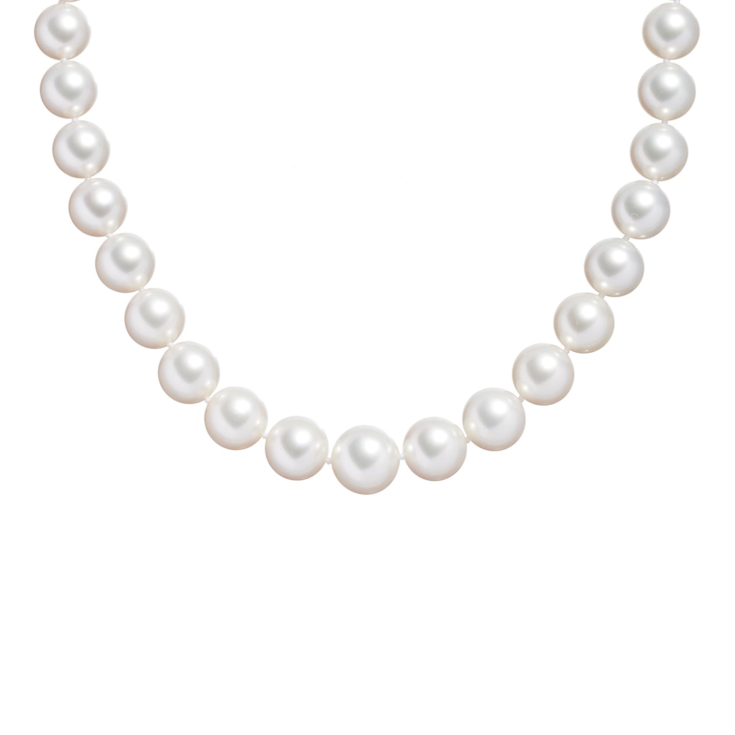 Australian South Sea 12-15mm Round Pearl Necklace with 18k Rose Gold Clasp