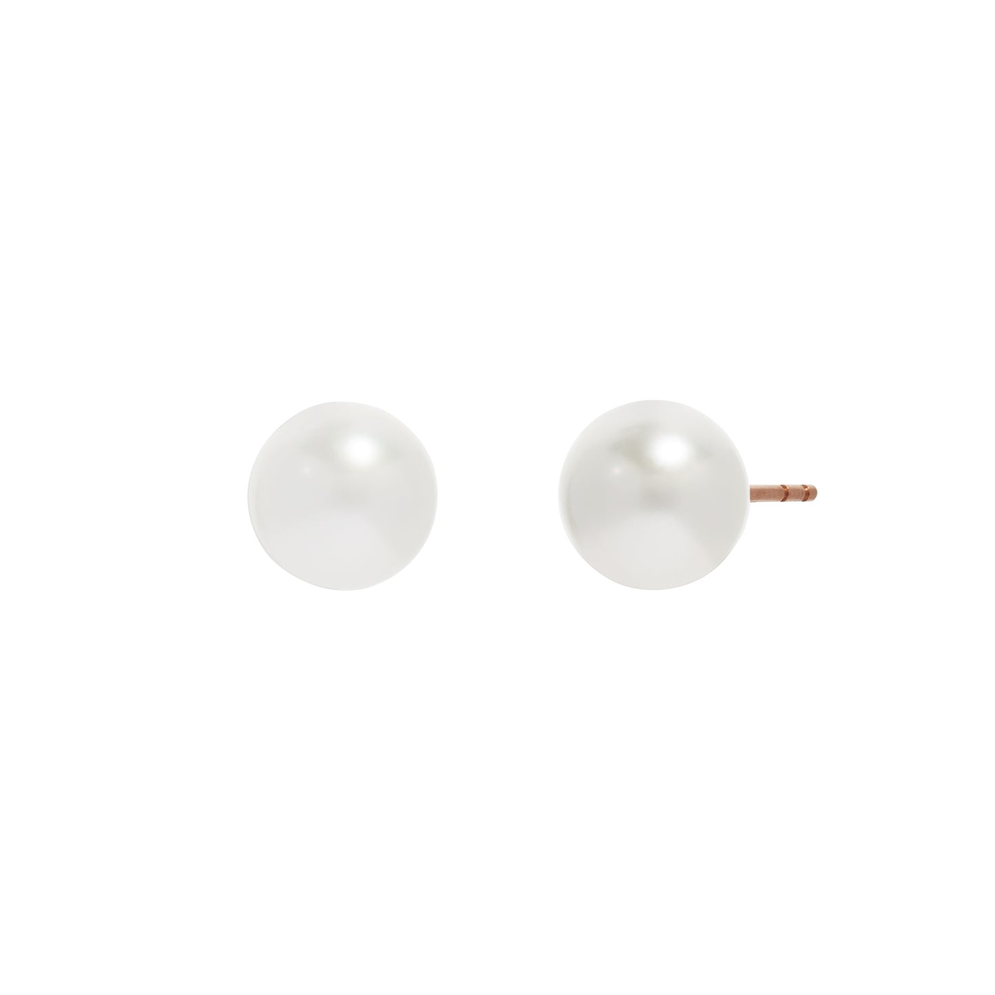 Unity South Sea Pearl Stud Earrings 10mm in 18k Rose Gold