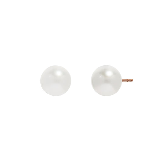 Unity South Sea Pearl Stud Earrings 10mm in 18k Rose Gold