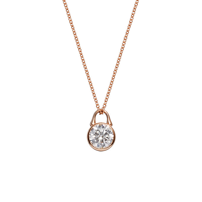 Rose gold and diamond pendant Clearance