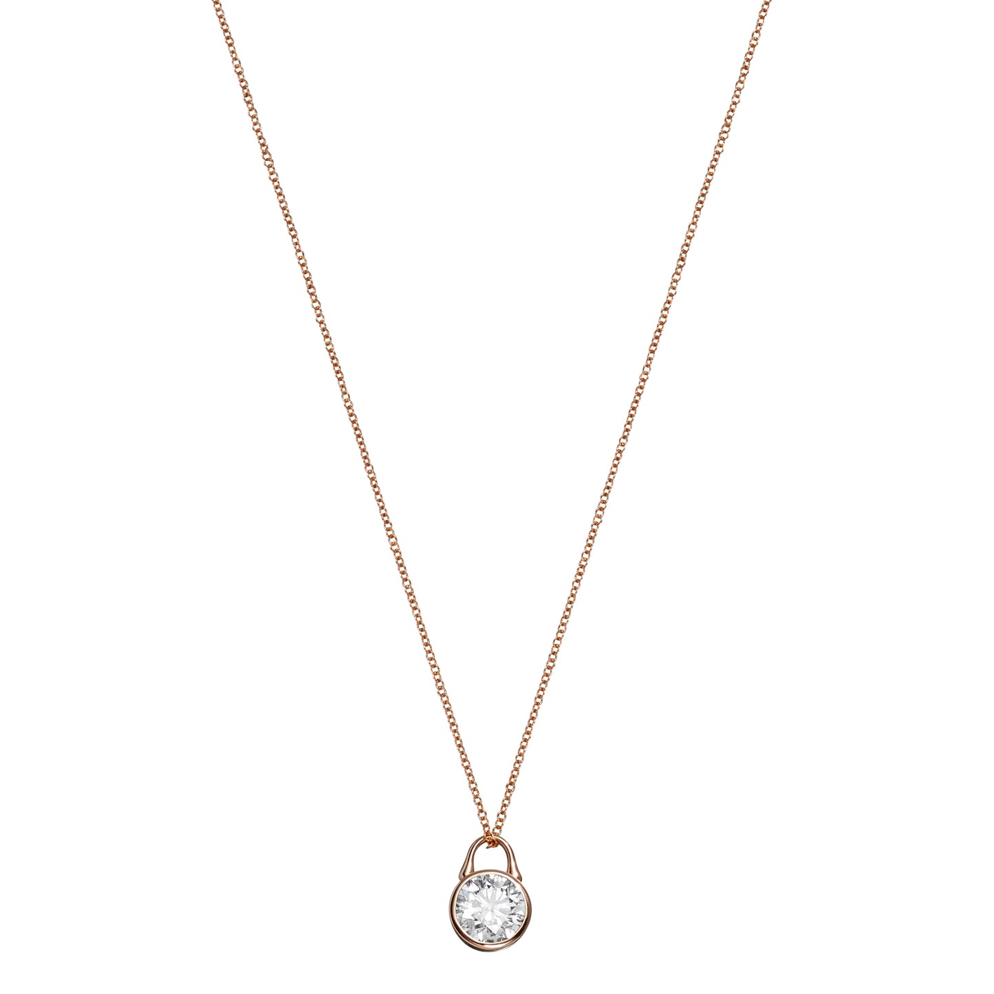 TreasureLock Lab-Grown Diamond Pendant 0.75 ct in 18k Rose Gold