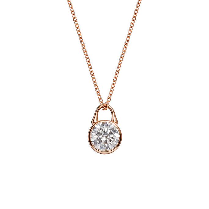 TreasureLock Lab-Grown Diamond Pendant 1.0 Carat in Rose Gold