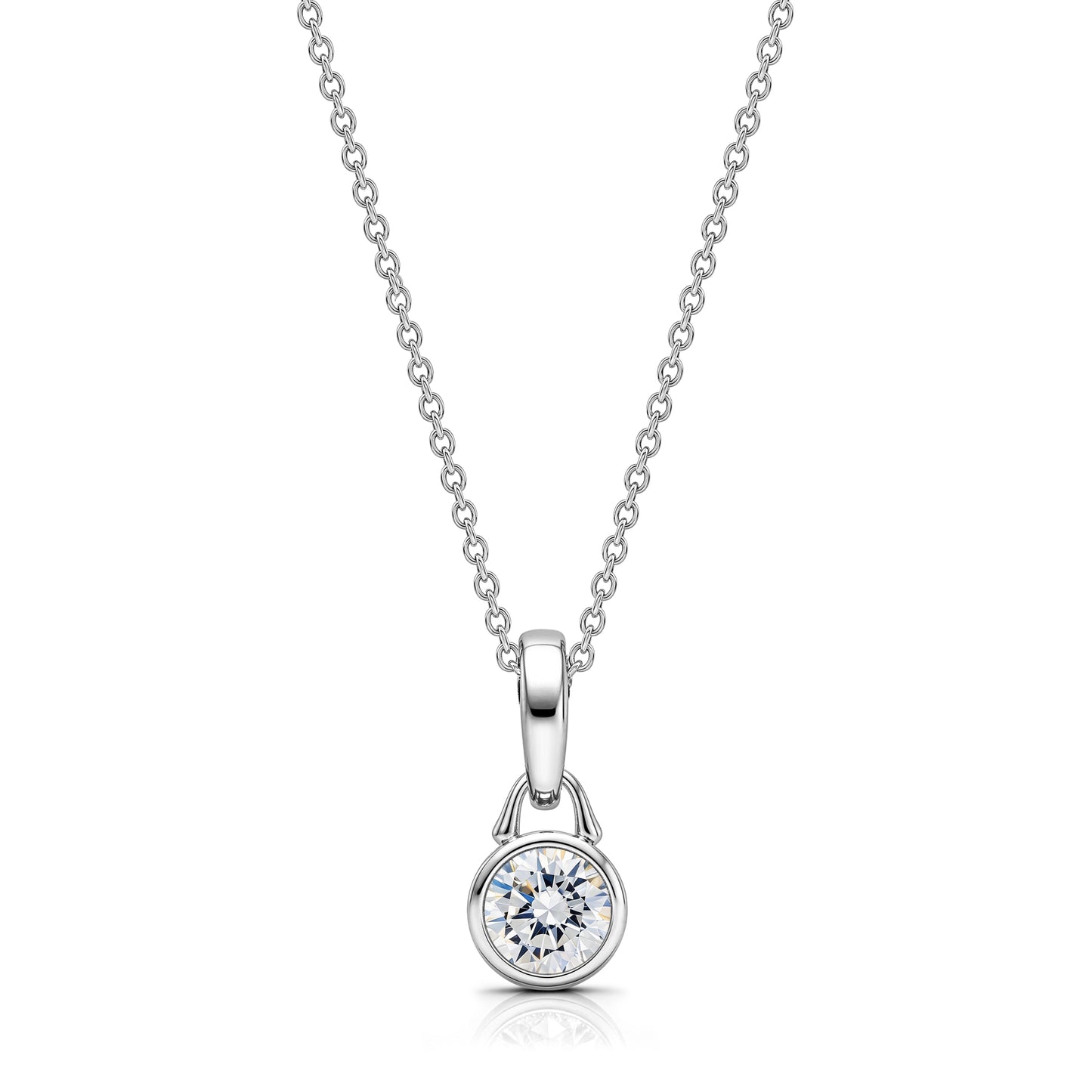 TreasureLock .5 ct Lab-Grown Round Diamond Pendant