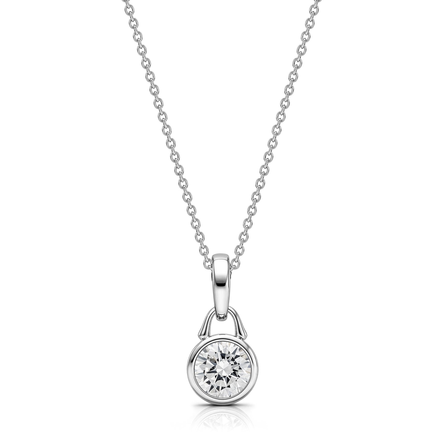 TreasureLock 1.0 ct Lab-Grown Round Diamond Pendant