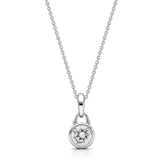 TreasureLock 1.0 ct Lab-Grown Round Diamond Pendant