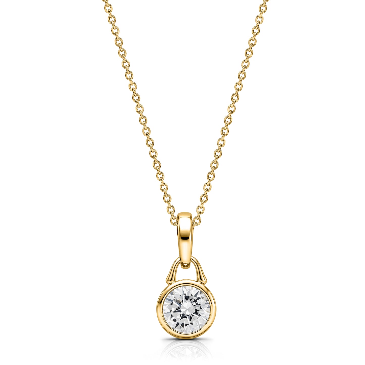 TreasureLock 1.0 ct Lab-Grown Round Diamond Pendant
