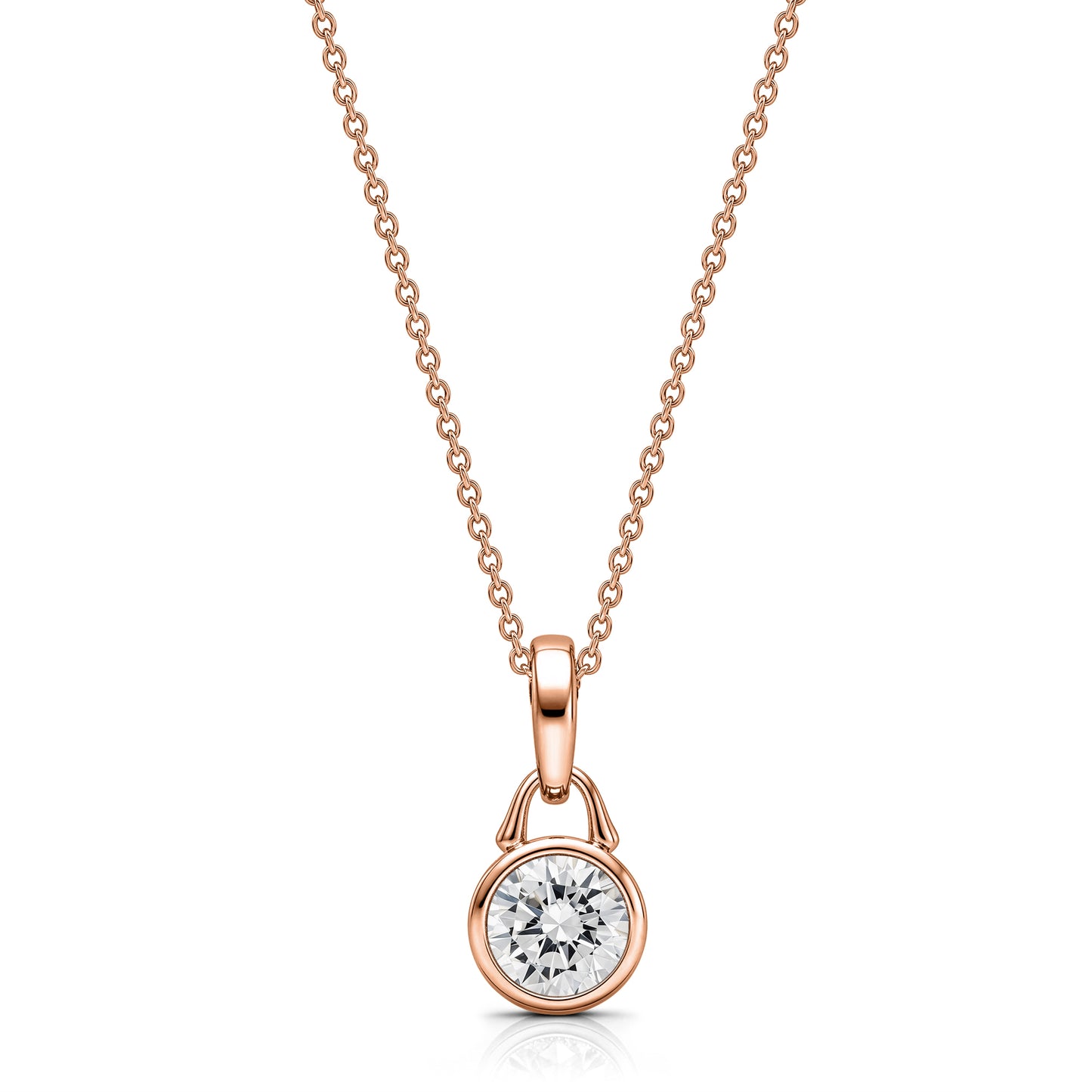 TreasureLock 1.0 ct Lab-Grown Round Diamond Pendant