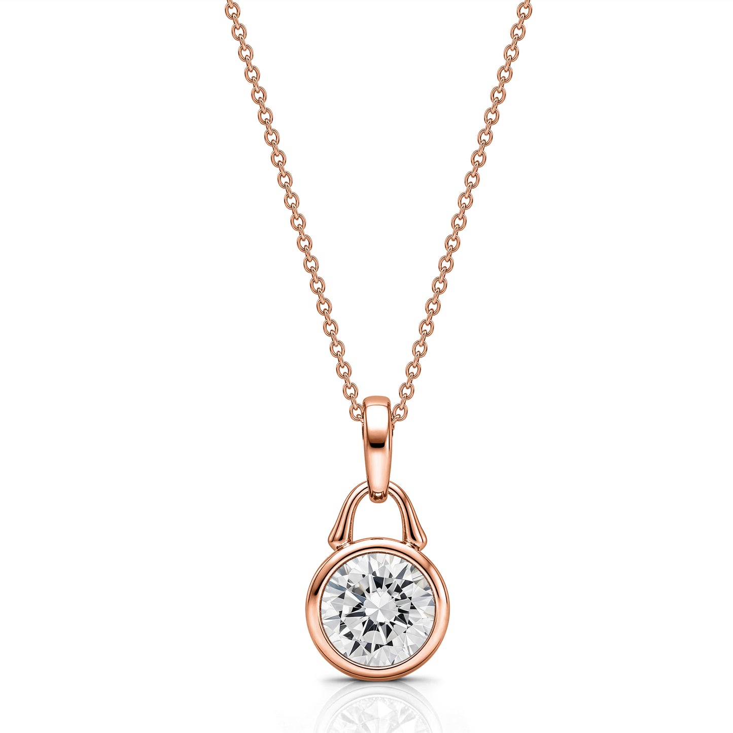 TreasureLock 2.0 ct Lab-Grown Round Diamond Pendant