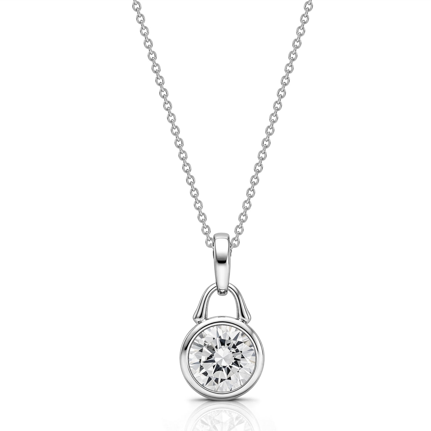 TreasureLock 2.0 ct Lab-Grown Round Diamond Pendant
